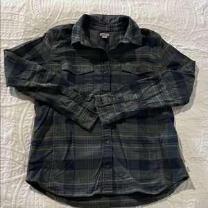 Women’s Carhartt Dark Green and Navy Plaid Work Shirt